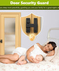 Built Tough Heavy Duty Zinc Barn Door Lock With 90 And 180 Degree Flip Safety Latch installed on interior door