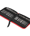 Heavy Duty 30 Pcs Magnetic Bit Set With Square Slot Driver Kit For Electric And Pneumatic Drills Fits Rechargeable Power Tools Perfect For Serious Diy Pros Who Need Tough Gear That Lasts And Gets The Job Done Right., 30-piece S2 steel bit set in zip case