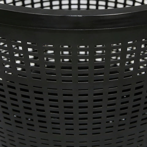Close-up of a black Weatherproof Hydroponic Net Pot showing durable mesh design for seedlings and water plants.
