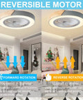 20 Inch Modern Wood Ceiling Fan With Light And Remote in summer and winter modes with LED and bladeless design