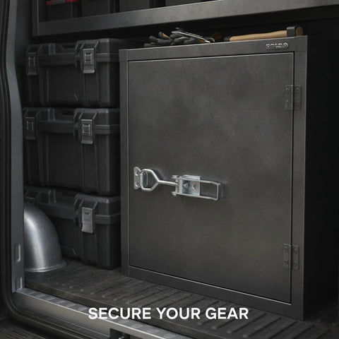 Heavy Duty Toggle Latch Clamp With High Tension Carbon Steel For Securing Tool Boxes, Gear Cases, And Industrial Enclosures To Keep Lids Shut Tight During Rough Transport And Daily Grind on tool storage cabinet.