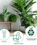 Stackable Plant Trellis For Potted Plants 12 Pack Indoor Outdoor Climbing Support With Garden Wire For Pothos Hoya Ivy