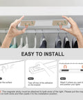 Installation guide for Ultra Thin 66 LED Under Cabinet Lights With Motion Sensor USB Rechargeable 9 Inch 2 Pack Wireless