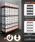 4 Tier Heavy Duty Wire Shelving Unit With Wheels And Leveling Feet, 60 Inch Wide Garage Storage Rack, Commercial Grade Steel Open Shelf, Adjustable Height, Mobile Utility Shelving For Shop, Basement, Or Pantry, black loaded with storage boxes