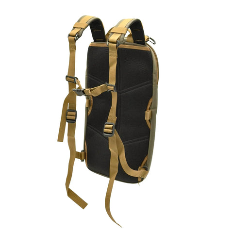 Back view of Versatile Tactical Hydration Pack With MOLLE System and Three Wear Modes showing straps and harness system.