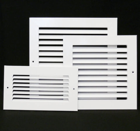 Sturdy 24 By 24 Inch Steel Return Air Grille With 1 Inch Filter Slot Easy Removable Face With Plastic Tabs White Flat Stamped Front HVAC Duct Cover For Quick Access And Clean Look