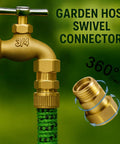 Brass Garden Hose Swivel Connector No Leak Seal Easy Rotate 360 Degree Fit Three Quarter GHT To Prevent Kinks Leaks And Boost Water Flow For Outdoor Yard Use, 3/4 brass hose fitting
