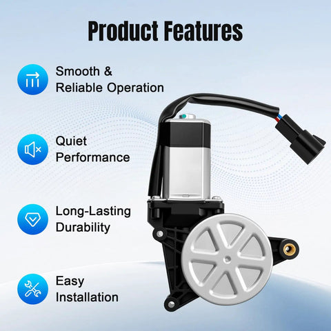Left Front Or Rear Power Window Lift Motor For Chevy GMC 2 Pin Connector Fits Most Models Replacement Part For Stuck Or Slow Window Regulator Easy Install Direct Fit Durable OEM Quality power window motor with 2-pin connector