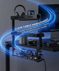 No-Drill Clamp-On 17-Inch 2-Tier Desk Shelf With Hidden Under-Desk Storage Basket showcased on modern desk setup