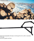 Log Lifter And Roller For Lawn Mower Lift Jack 51 Inch Adjustable Tilt Hook With Rubber Wood Roller And Non Slip Handle