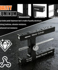Magnetic Aluminum Brake Booster Adjustment Tool For Precise Braking Distance Tuning Universal Push Rod Brakes Master Cylinder Compatibility Easy Grip Pro Grade Auto Maintenance Gear, black aluminum 3.46x2.64x0.46 in