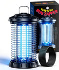 Outdoor Bug Zapper With Dual Lure 365Nm UV Light And 36C Body Heat CO2 Mimic IPX5 Water Resistant Mosquito Killer For Patio