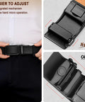 Mens Ratchet Belt Leather Adjustable Slide Belt For Dress Casual Wear 1.38 Inch Width With 32 Notches And Quarter Inch Micro Adjustments Cut To Fit Buckle From 32 To 38 Inch Waist Great Gift featuring upgrade mechanism and easy adjustments.