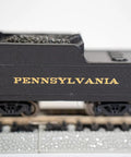 Side view of Pennsylvania tender showing detailed lettering, part of 2-6-2 Steam Locomotive And Tender N Scale With Die Cast Chassis.