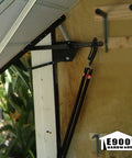 28 Inch Plug End Garage Door Spring For One Piece Doors And Toy Haulers Easy DIY Install With Safety Containment Rod, installed view.