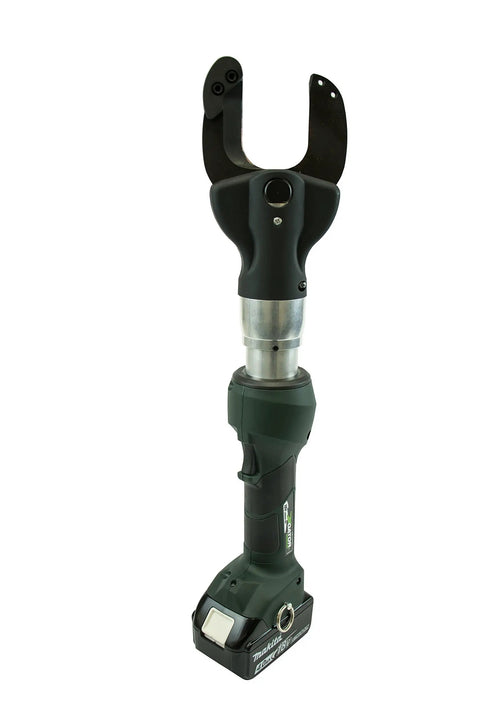 Kickass Heavy Duty Cable Cutter designed for slick cuts through copper and aluminum wire with removable battery.