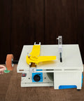 Pro Grade 750W 110V Jewelry Rock Saw Polishing Buffer Machine showing fiber wheel and flexible shaft on table.