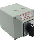 63A Rotary Changeover Switch With Exterior IP65 Enclosure, 4NO 4NC, 2 Way 3 Position Cam Switch, waterproof housing