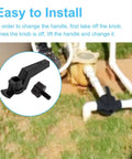 Pool Valve Handle And Knob Kit For OV3 1500 1.5 Inch To 2 Inch Socket 3 Port CPVC Valve Replacement Parts Black 2 Pack