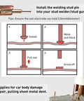 Installation steps for 2.0mm Stud Welding Pins For Car Dent Puller Repair Kit Set Of 600 Copper Coated Iron Pins