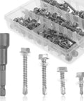 Rust Resistant Hex Socket Machine Screws Kit In 410 Stainless Steel, 100 Piece Assortment with tools displayed