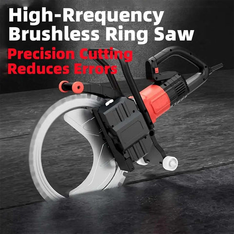 Heavy Duty Brushless Concrete Ring Saw Featuring Upgraded Toroidal Blade Design For Smooth Wall Grooving Floor Chasing And Masonry Ripping on cutting surface