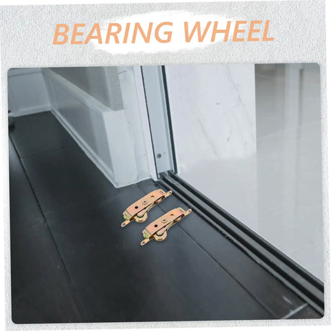 Heavy Duty Barn Door Roller Kit Includes Two Rock Solid Aluminum Sliding Pulley Wheels crafted for whisper quiet tracks and seamless gliding.
