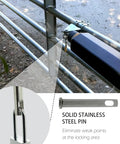 Stainless Steel Heavy Duty Security Pin Lock For Gate Opener Systems 12mm Solid Pin Replaces Rear Clevis Pin In All Gate Opener Kits