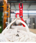 One Ton Alloy Steel Forging Automatic Disengaging Hook Rigging Ring Eye Hook For Chemical Industry with white lifted load