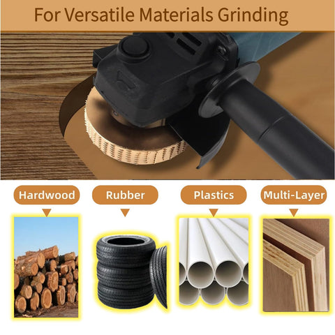 All In One Angle Grinder Wood Carving Disc Set For Four And A Half Inch Grinders With Five Eighths Inch Arbor versatility image