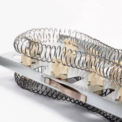 Close-up of Whirlpool Dryer Heating Element Replacement 5400W 240V, WP3387747 Compatible, metal coil structure