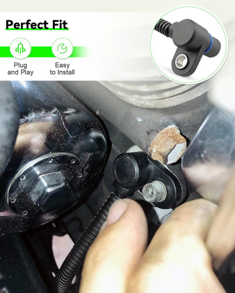 Crankshaft Position Sensor Replacement 32707-01C For Touring FLH/T, Sportster XL, And Softail FXST/FLST Bikes 2001-2018 mounted on engine