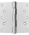 Beefy Heavy Duty 4 Pack Square Door Hinges, 5 Inch, 201 Stainless Steel Ball Bearing Butt Hinges With Brushed Finish, front view
