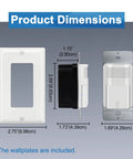 5 Pack Motion Sensor Switches No Brainer Auto On Off PIR Occupancy And Vacancy Modes 800W dimensions with wall plates included