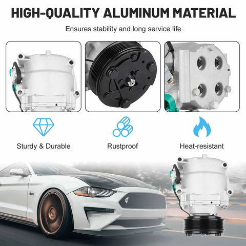 Heavy Duty Badass AC Compressor With Clutch Fits Honda Civic 2002 To 2005 1.7L Engine showing high-quality aluminum construction.