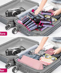 All In One Travel Case For Hair Gear Like Airwrap And Similar Dryers Waterproof Dustproof Shockproof Organizer With Dual Layer Storage Large Capacity Pink