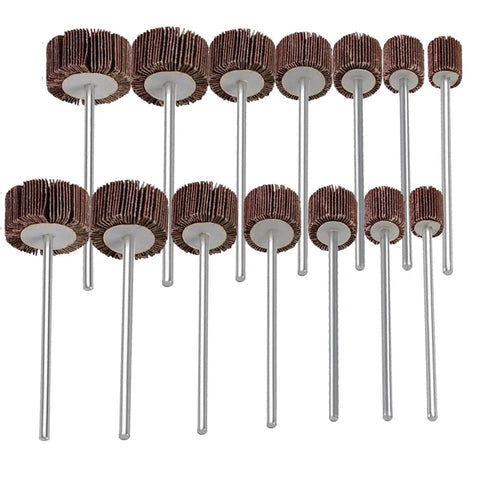 Extra Long 90mm Flap Wheel Sanding Set With 1 Quarter Inch Shank For Drill Grinder And Rotary Tools 14 Piece Assorted Abrasive Flap Wheels