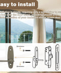 Installation diagram for Thumb Latch Replacement Sliding Door Lock for Patio Doors Fits Narroline Gliding Perma Shield Gliding.