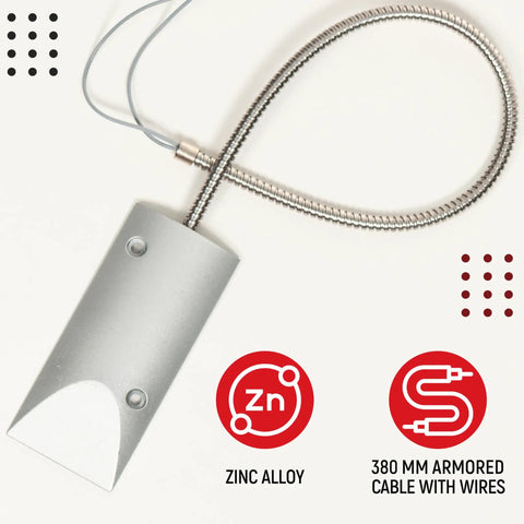 Heavy Duty Garage Door Magnetic Contact Sensor With Wired Normally Closed NC Switch, adjustable L bracket, zinc alloy housing