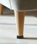 Heavy Duty Adjustable Rubber Feet With Grippy Anti Slip Leveling Pads For Furniture And Chairs M10 4 Pack Delivers Rock Solid Stability And Shock Absorption For Wood Floors on sofa leg