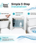 Automatic Toilet Cleaner That Keeps Your Bowl Fresh With Every Flush, installation steps visual guide.
