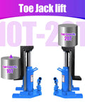Heavy Duty Hydraulic Toe Jack Delivering Twenty Ton Top Lifting And Ten Ton Toe Engagement with pressure gauge and dual-levels.