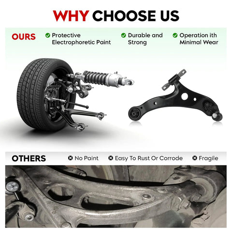 Front Lower Left And Right Control Arm Assembly For 2002 2003 Lexus ES300 2004 2006 ES330 RX330 without air suspension comparison