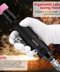 Heavy Duty 25000Rpm Straight Air Die Grinder Featuring Rear Exhaust Design for precise control and comfort grip with ergonomic handle.