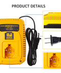 Replacement 18V XRP Battery Charger For Dewalt Tools, Powers XRP NiCad And NiMH Packs Across 7.2V To 18V, Replaces DW9116 And DC9310