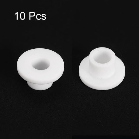 10 Pcs Flanged Nylon Sleeve Bearings With Self Lubricating Bushings Bore 9mm OD 13mm Length 12mm Flange Dia 23mm Flange Thickness 3mm White Durable Low Maintenance, two views