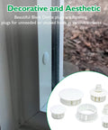 Image of 1-1/2 Inch Plastic Hole Plugs Flush Snap-In Round Hole Covers for Cabinets, Furniture, Shelves, and Cupboards, white color.