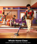 Person using Cordless Vacuum Cleaner With 500W Motor And 45KPa Suction, 50 Minute Run Time on colorful carpet