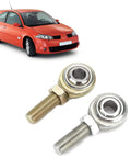 Beefy Stainless Steel Rod Ends And Heim Joints Pair Featuring Half Inch Bore And Adjusted Male Threads Designed To Take Abuse On Any Car Or Atv Steering Suspension Build with dual threads.