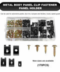 Shop Grade 170 Piece Auto Trim U Clip And Screw Kit With Nine Size Galvanized U Nuts for fasteners in clear organizer box.